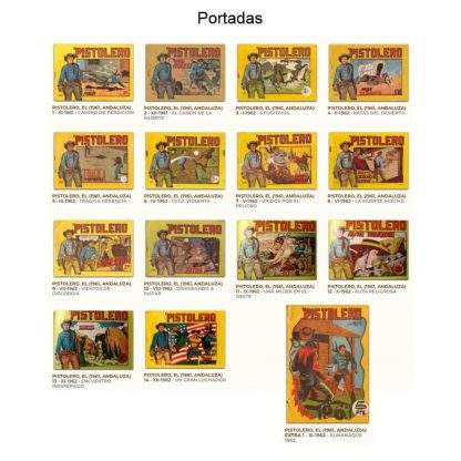 EL PISTOLERO - 1961 - Colección Completa - 15 Tebeos En Formato PDF - Descarga Inmediata