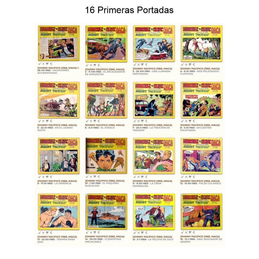 JOHNNY PACIFICO – 1965 - Colección Completa – 31 Tebeos En Formato PDF - Descarga Inmediata