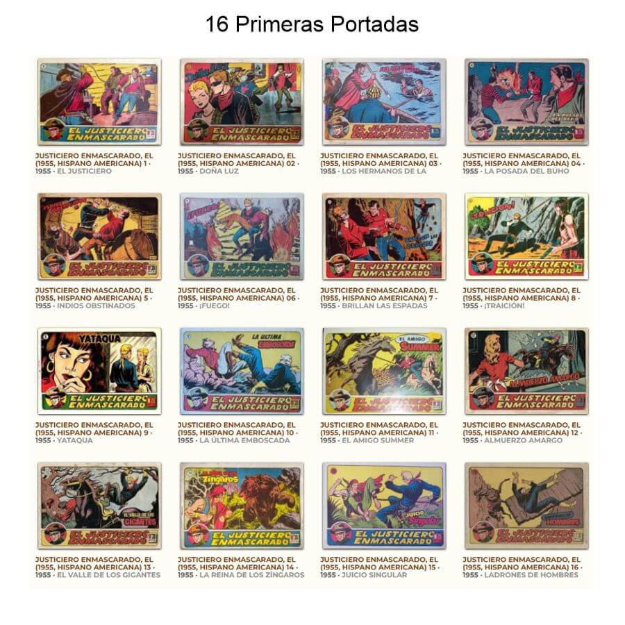 EL JUSTICIERO ENMASCARADO - 1955 - Colección Completa - 36 Tebeos En Formato PDF - Descarga Inmediata