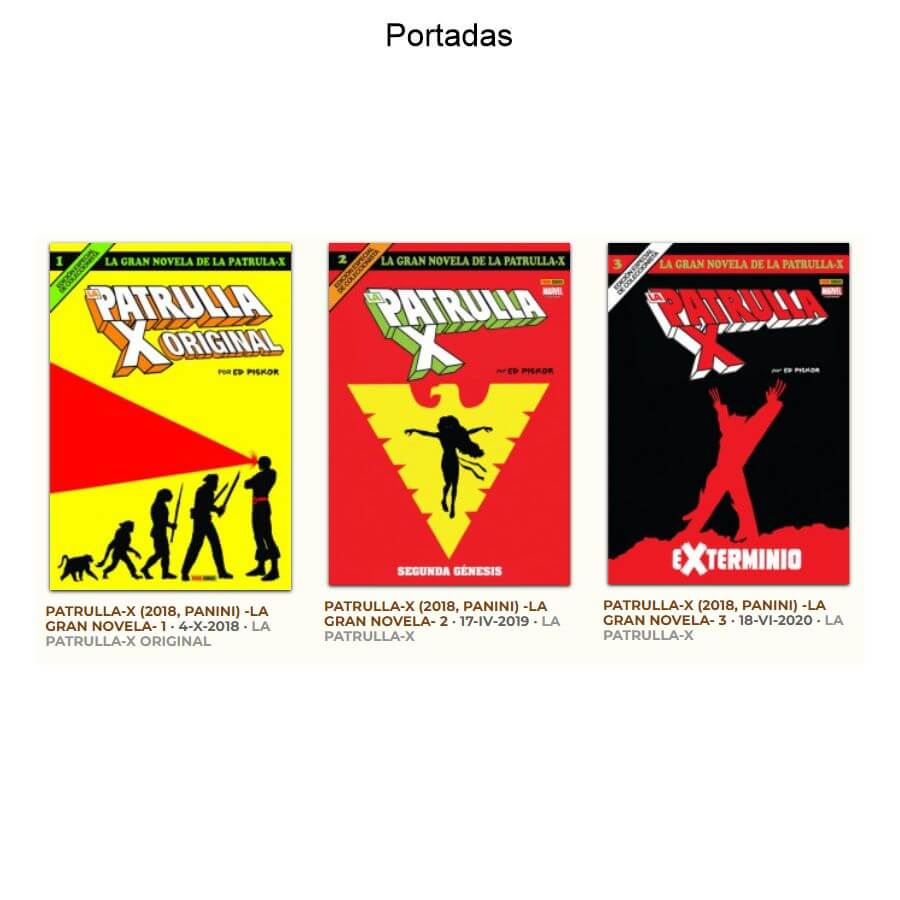 LA PATRULLA-X - La Gran Novela De La Patrulla-X - Ed Piskor - 2018 - Colección Completa - 3 Libros En Formato PDF - Descarga Inmediata