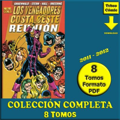 LOS VENGADORES COSTA OESTE - Marvel Gold - 2012 – Colección Completa – 8 Tomos En Formato PDF - Descarga Inmediata