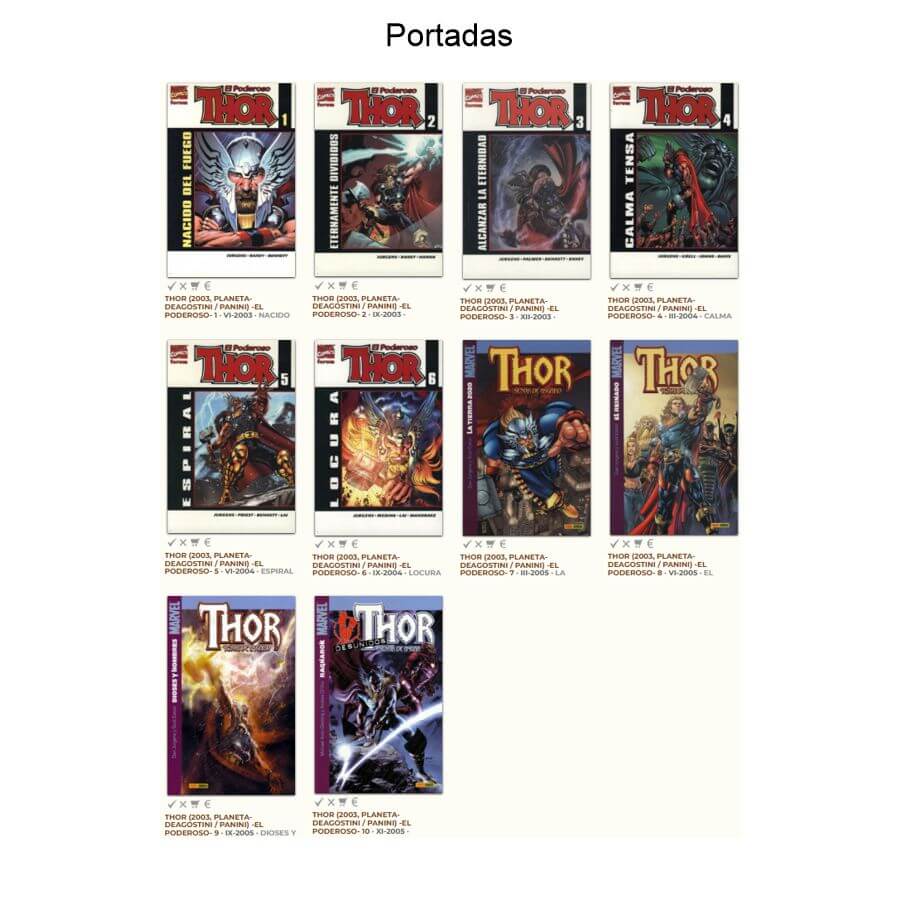 THOR EL PODEROSO - 2003 – Coleccionable - Colección Completa – 10 Libros En Formato PDF - Descarga Inmediata