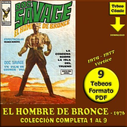 EL HOMBRE DE BRONCE - 1976 - Vértice – Colección Completa – 9 Tebeos En Formato PDF - Descarga Inmediata