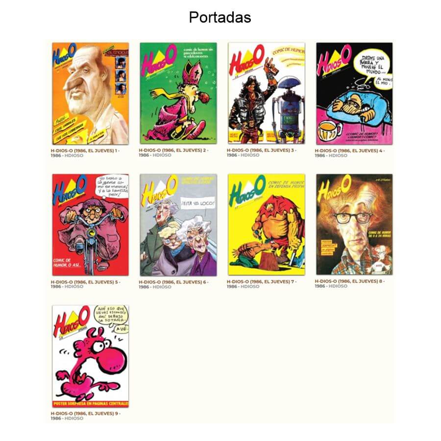 H-DIOS-O – 1996 - El Jueves - Colección Completa – 9 Revistas En Formato PDF - Descarga Inmediata