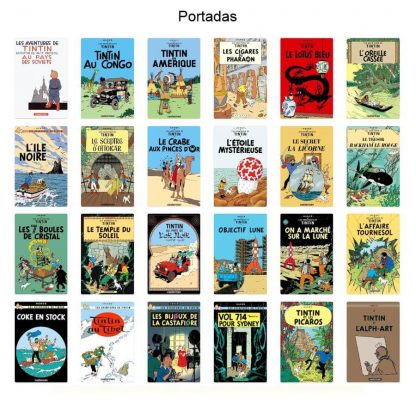 TINTIN - En Francés - 1930 / 1986 - LES AVENTURES DE TINTIN - Colección Completa - 24 Libros En Formato PDF - Descarga Inmediata
