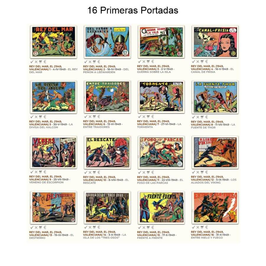 EL REY DEL MAR - 1949 - Valenciana - Colección Completa - 46 Tebeos En Formato PDF - Descarga Inmediata