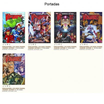 LOS VENGADORES - Marvel Action - 2020 - Colección Completa - 5 Libros En Formato PDF - Descarga Inmediata
