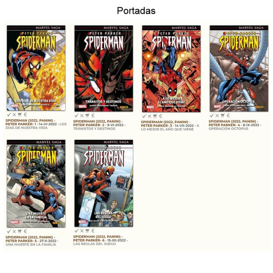 SPIDERMAN - Peter Parker - Marvel Saga - 2022 - Colección Completa - 6 Libros En Formato PDF - Descarga Inmediata