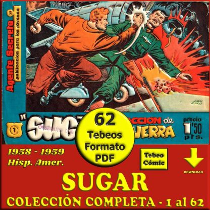 SUGAR - 1958 - Colección Completa - 62 Tebeos En Formato PDF - Descarga Inmediata