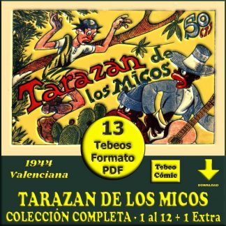 TARAZAN DE LOS MICOS - 1944 - Colección Completa - 13 Tebeos En Formato PDF - Descarga Inmediata