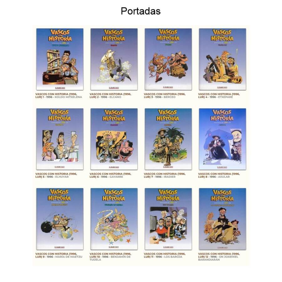 VASCOS CON HISTORIA - Aventuras De Gabai - 1996 - Lur - El Diario Vasco – Colección De 12 Libros En Formato PDF - Descarga Inmediata