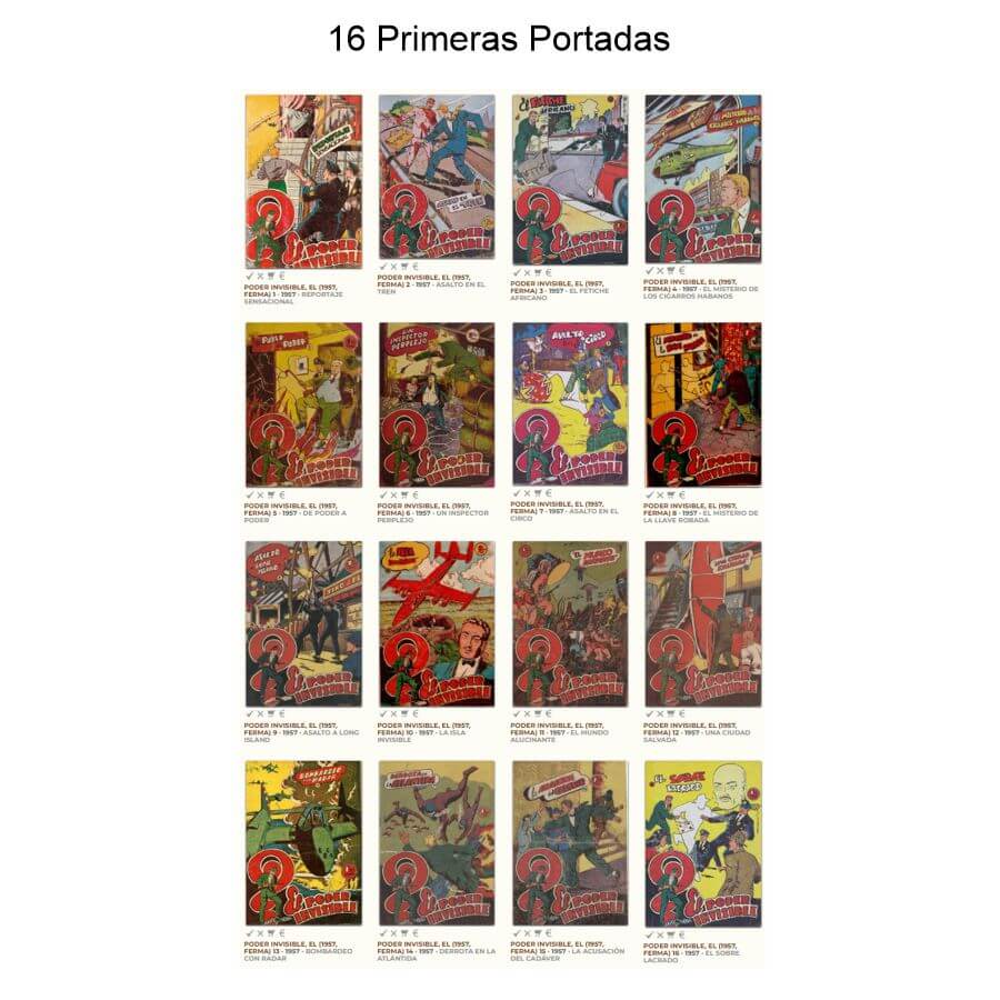 EL PODER INVISIBLE – 1957 - Colección Completa – 37 Tebeos En Formato PDF - Descarga Inmediata
