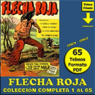 FLECHA ROJA - 1964 - Colección Completa - 65 Tebeos En Formato PDF - Descarga Inmediata