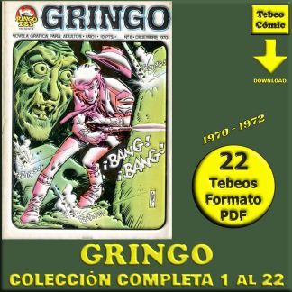 GRINGO - 1970 - Colección Completa - 22 Tebeos En Formato PDF - Descarga Inmediata