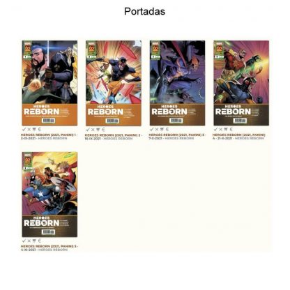 HEROES REBORN - 2021 - Colección Completa - 5 Cómics En Formato PDF - Descarga Inmediata