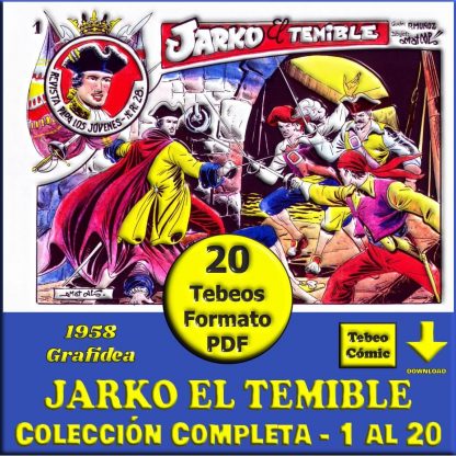 JARKO EL TEMIBLE - 1958 – Colección Completa – 20 Tebeos En Formato PDF - Descarga Inmediata