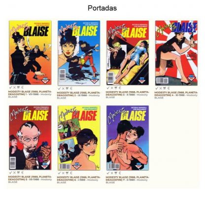 MODESTY BLAISE – 1988 - Colección Completa – 7 Tebeos En Formato PDF - Descarga Inmediata