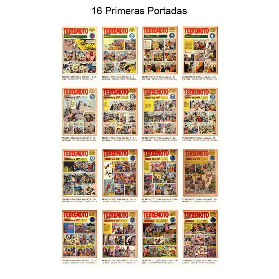 TERREMOTO - 1964 - Colección Completa - 31 Tebeos En Formato PDF - Descarga Inmediata