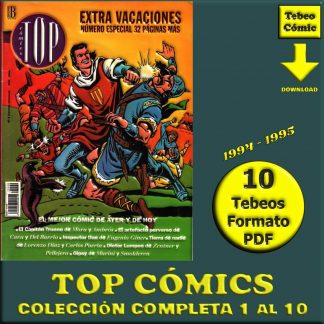 TOP CÓMICS – 1994 - Colección Completa – 10 Tebeos En Formato PDF - Descarga Inmediata