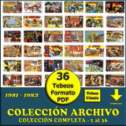 COLECCIÓN ARCHIVO - 1981 – Colección Completa - 36 Tebeos En Formato PDF - Descarga Inmediata