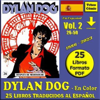 DYLAN DOG - En Español – Vol. 2 - En Color - Colección De 25 Libros En Formato PDF - Descarga Inmediata