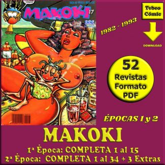 MAKOKI - ÉPOCAS 1 Y 2 - 1982 – Colección Completa – 52 Revistas En Formato PDF - Descarga Inmediata