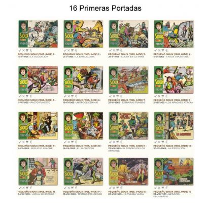 PEQUEÑO SIOUX - 1965 - Colección Completa - 32 Tebeos En Formato PDF - Descarga Inmediata