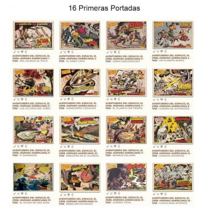 EL AVENTURERO DEL ESPACIO - 1958 - Colección Completa - 34 Tebeos En Formato PDF - Descarga Inmediata