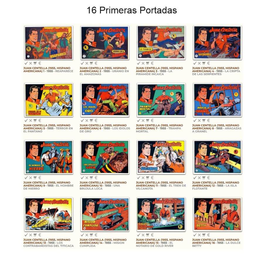 JUAN CENTELLA - 1955 - Colección Completa - 37 Tebeos En Formato PDF - Descarga Inmediata