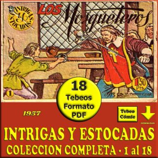 INTRIGAS Y ESTOCADAS - 1957 – Colección Completa – 18 Tebeos En Formato PDF - Descarga Inmediata