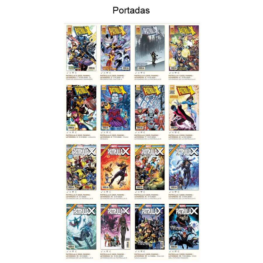 LEYENDAS DE LA PATRULLA X - 2021 - Colección Completa - 16 Cómics En Formato PDF - Descarga Inmediata