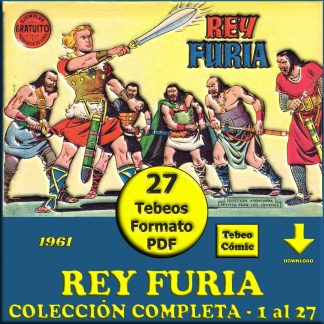 REY FURIA - 1961 – Valenciana - Colección Completa – 27 Tebeos En Formato PDF - Descarga Inmediata