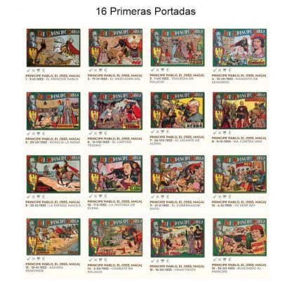 EL PRINCIPE PABLO – 1953 - Colección Completa – 24 Tebeos En Formato PDF - Descarga Inmediata