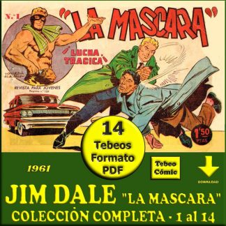 JIM DALE - La Máscara - 1961 – Colección Completa – 14 Tebeos En Formato PDF - Descarga Inmediata