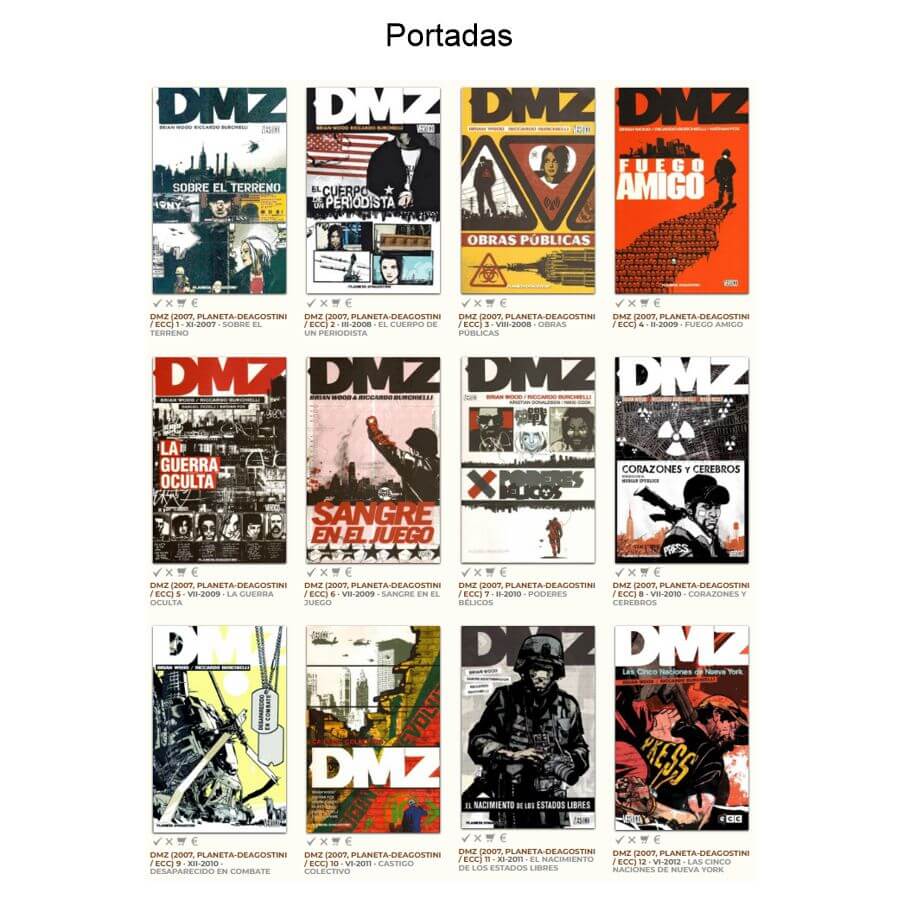 DMZ - 2007 – Colección Completa - 12 Libros En Formato PDF - Descarga Inmediata