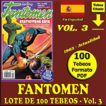 FANTOMEN - Vol. 3 - En Español - 1965 - Inédita - El Hombre Enmascarado - 100 Tebeos En Formato PDF - Descarga Inmediata