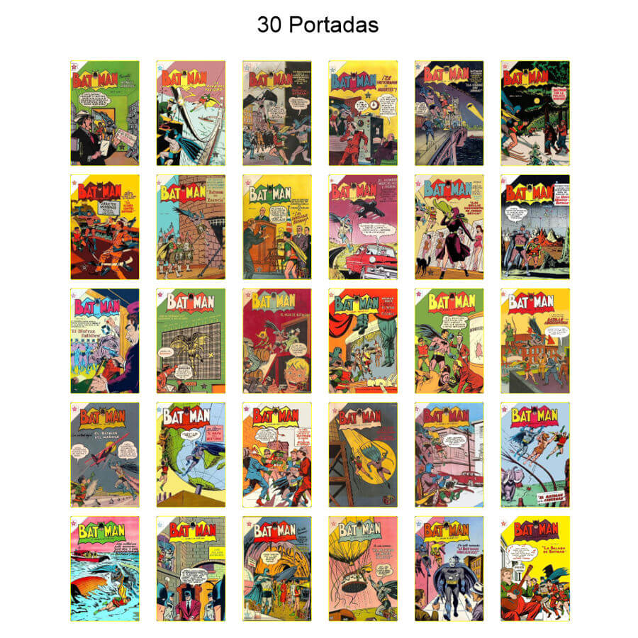 BATMAN - Vol. 2 - 1954 - Novaro - Lote de 100 Tebeos En Formato PDF - Descarga Inmediata