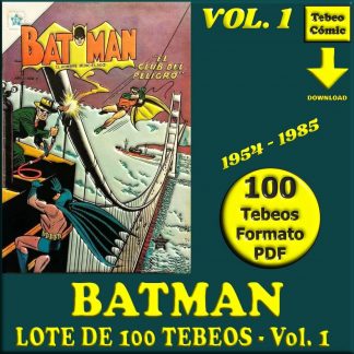 BATMAN - Vol. 1 - 1954 - Novaro - Lote de 100 Tebeos En Formato PDF - Descarga Inmediata