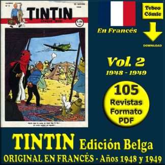 TINTIN Edición Belga - Vol. 2 - Años 1948 Y 1949 - Original En Francés - Colección De 105 Revistas En Formato PDF - Descarga Inmediata