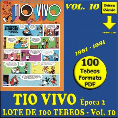 TIO VIVO - Vol. 10 - Época 2 - 1961 - Lote de 100 Tebeos En Formato PDF - Descarga Inmediata
