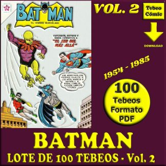 BATMAN - Vol. 2 - 1954 - Novaro - Lote de 100 Tebeos En Formato PDF - Descarga Inmediata (copia)