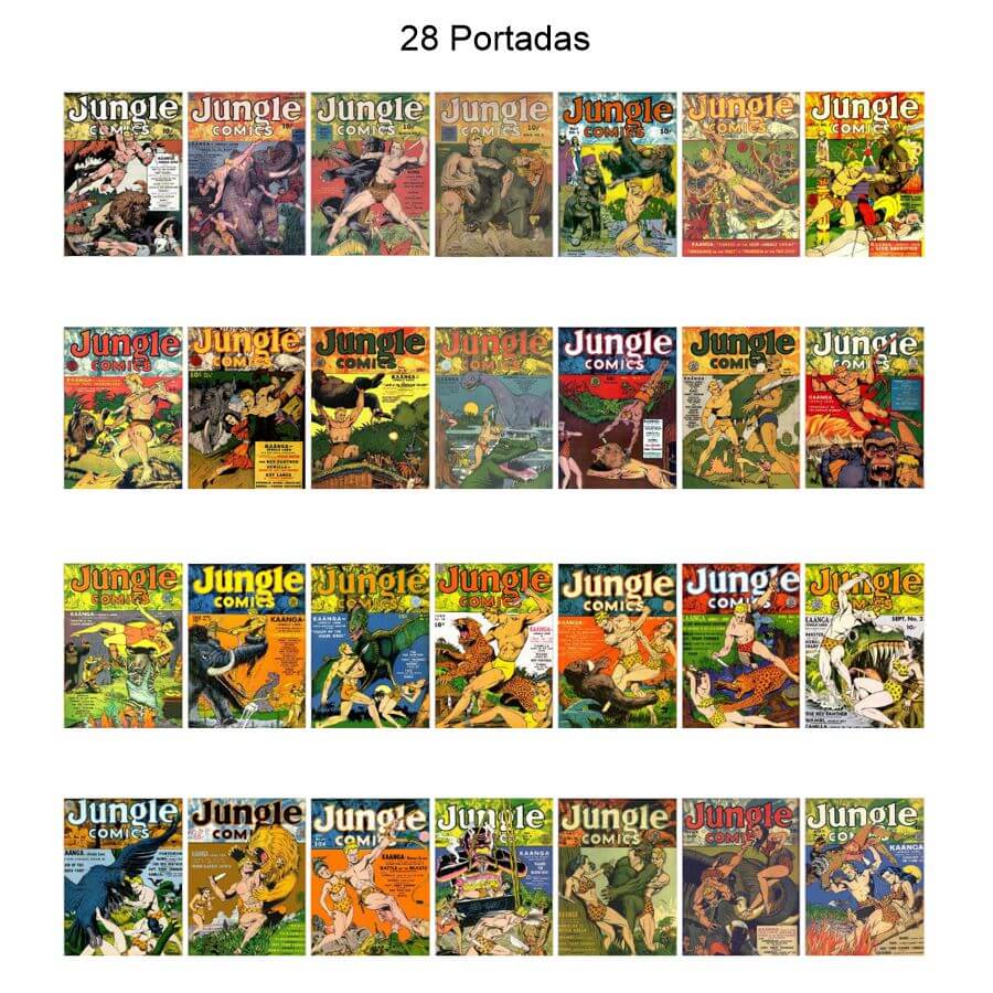 JUNGLE COMICS - En Inglés - USA Original - 1940 / 1954 - Colección Completa - 163 Cómics En Formato PDF - Descarga Inmediata