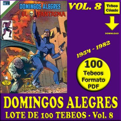 DOMINGOS ALEGRES - Vol. 8 - 1954 - Novaro - Lote de 100 Tebeos En Formato PDF - Descarga Inmediata