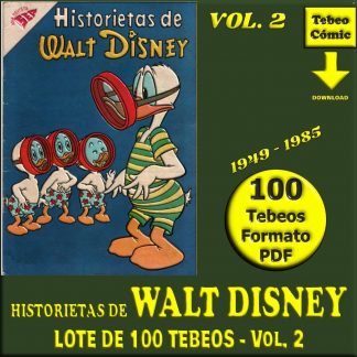 HISTORIETAS DE WALT DISNEY - Vol. 2 - 1949 - Novaro - Lote de 100 Tebeos En Formato PDF - Descarga Inmediata