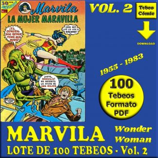 MARVILA (Wonder Woman) - Vol. 2 - 1955 - Novaro - Lote de 100 Tebeos En Formato PDF - Descarga Inmediata
