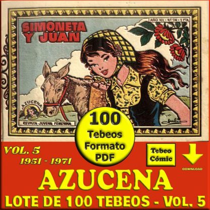 AZUCENA - Vol. 5 - 1951 - Lote de 100 Tebeos En Formato PDF - Descarga Inmediata