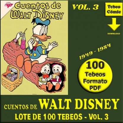CUENTOS DE WALT DISNEY - Vol. 3 - 1949 - Novaro - Lote de 100 Tebeos En Formato PDF - Descarga Inmediata