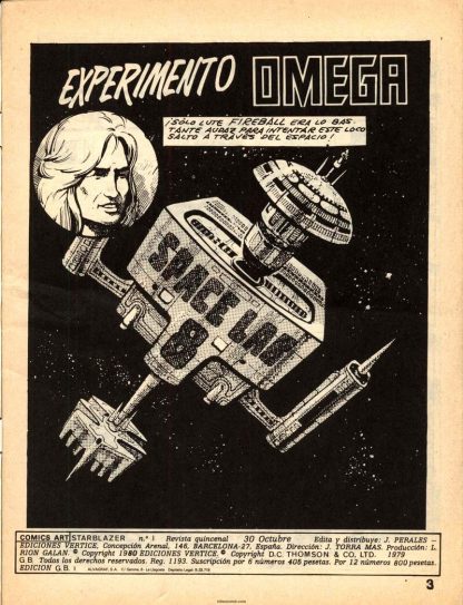 STARBLAZER - 1980 - Vértice - Colección Completa – 10 Tebeos En Formato PDF - Descarga Inmediata