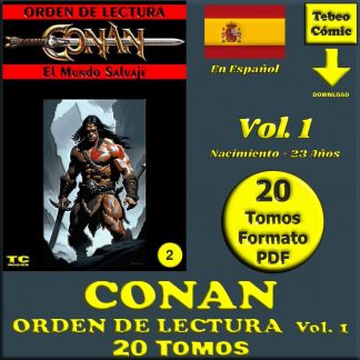 CONAN - Orden Cronológico De Lectura - En Español - Vol. 1 - Colección Exclusiva E Inédita - 20 Tomos En Formato PDF - Descarga Inmediata