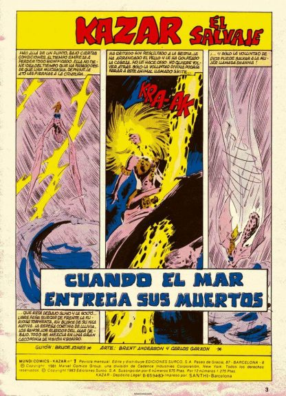 KAZAR (Ka-zar) – 1983 - Surco - Colección Completa – 10 Tebeos En Formato PDF - Descarga Inmediata